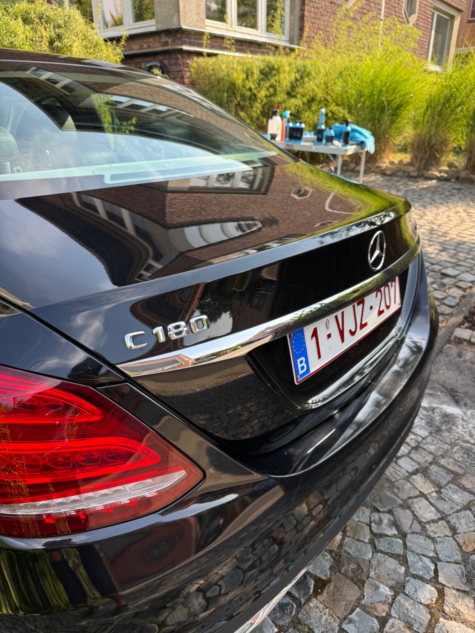 Mercedes-Benz C-Klasse achterkant na detailing